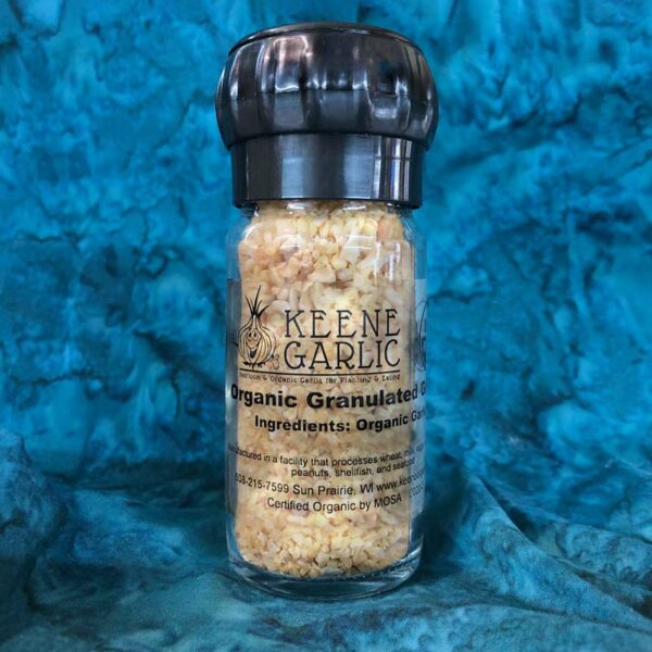 Granulated Garlic w/Grinder Top - Certified Organic